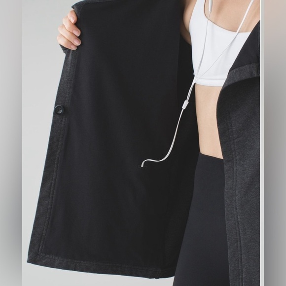 Lululemon Coast Wrap II Sweater Jacket Balletcore Athleisure Heathered Gray 6 - Picture 5 of 13